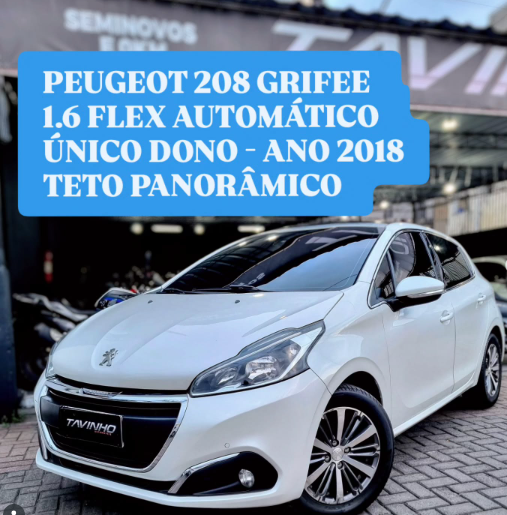 Peugeot 208 Griffe 1.6 Flex Automático 2018