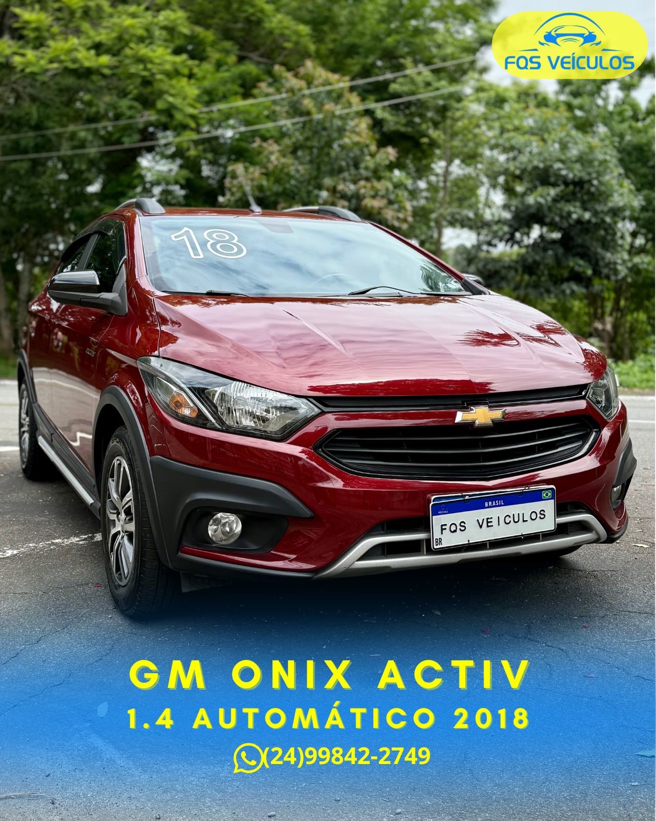 🚘 GM ONIX ACTIV 1.4 AUTOMÁTICO 2018